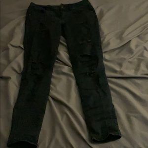 Black Ripped jeans Worn once , Good condition